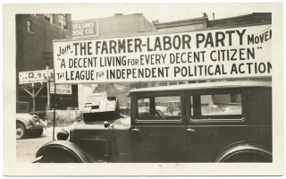 banner motto: "A decent living for every decent citizen."