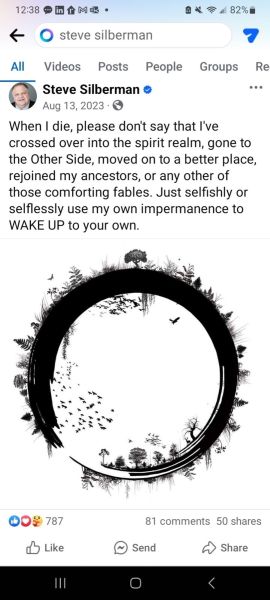 Steve Silberman, author of Neurotribes, writing about his eventual death